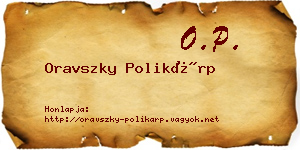 Oravszky Polikárp névjegykártya